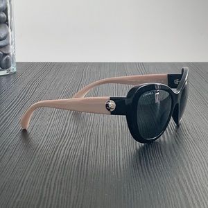Chanel Black/Tan Cateye Sunglasses 5321 1333/26